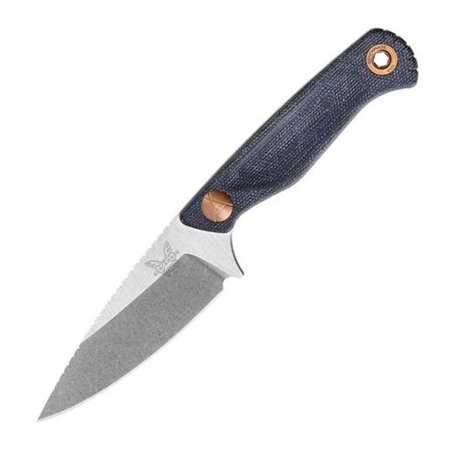Benchmade - Nóż survivalowy EDC Dacian - Spear Point - Canvas Micarta - CPM MagnaCut - Blue Denim