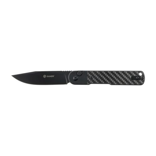 Ganzo - Nóż składany EDC G767PT-CF - 9CR14 - Czarny / Szary