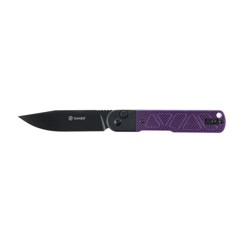 Ganzo - Nóż składany EDC G767PT-PL - 9CR14 - Czarny / Fioletowy