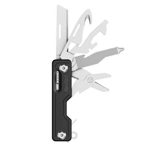Nóż multitool NexTool NE20096 - 10 narzędzi - Czarny