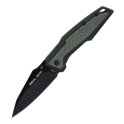 Real Avid - Nóż składany EDC RAV-5 - Aluminium - Włókno węglowe - Czarny
